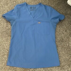 Figs ceil blue technical collect scrub top size small women’s